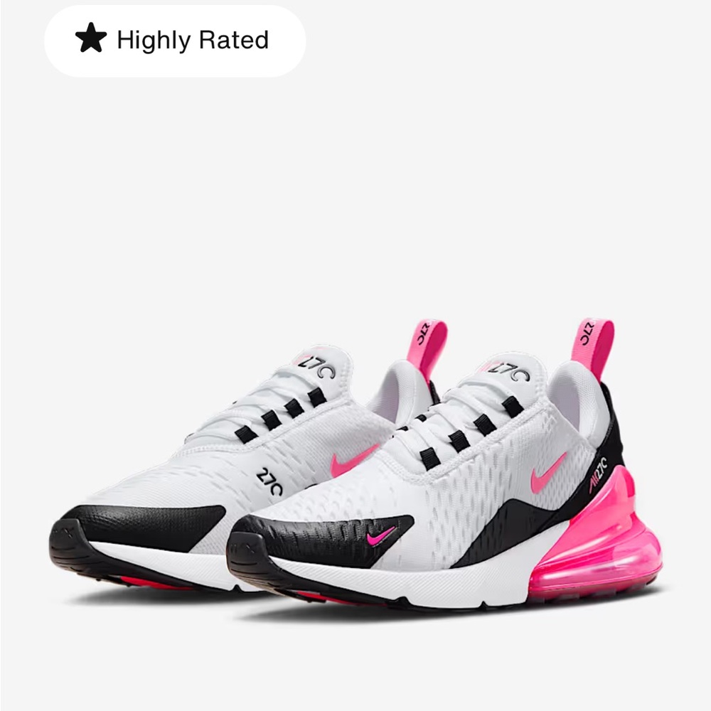 Nike Air Max 270 Black and Metallic Silver